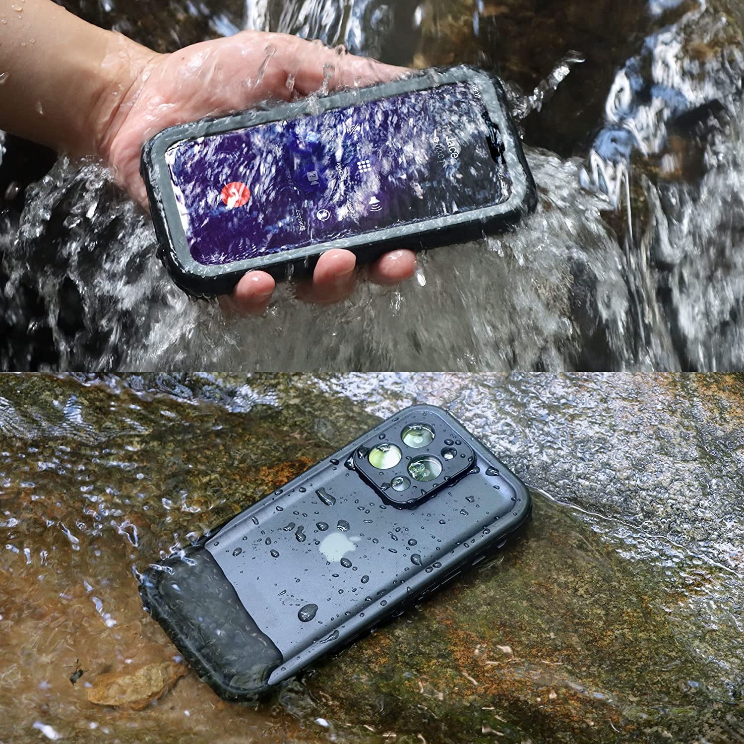 for Iphone 13 Pro Max Waterproof Case - Shockproof Dustproof Phone Case with Screen Protector for Iphone 13 Pro Max, Full Body Protective Case for Iphone 13 Pro Max Cover 6.7'' Black